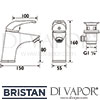 Bristan Java Basin Mixer Clicker Waste Tap Dimensions